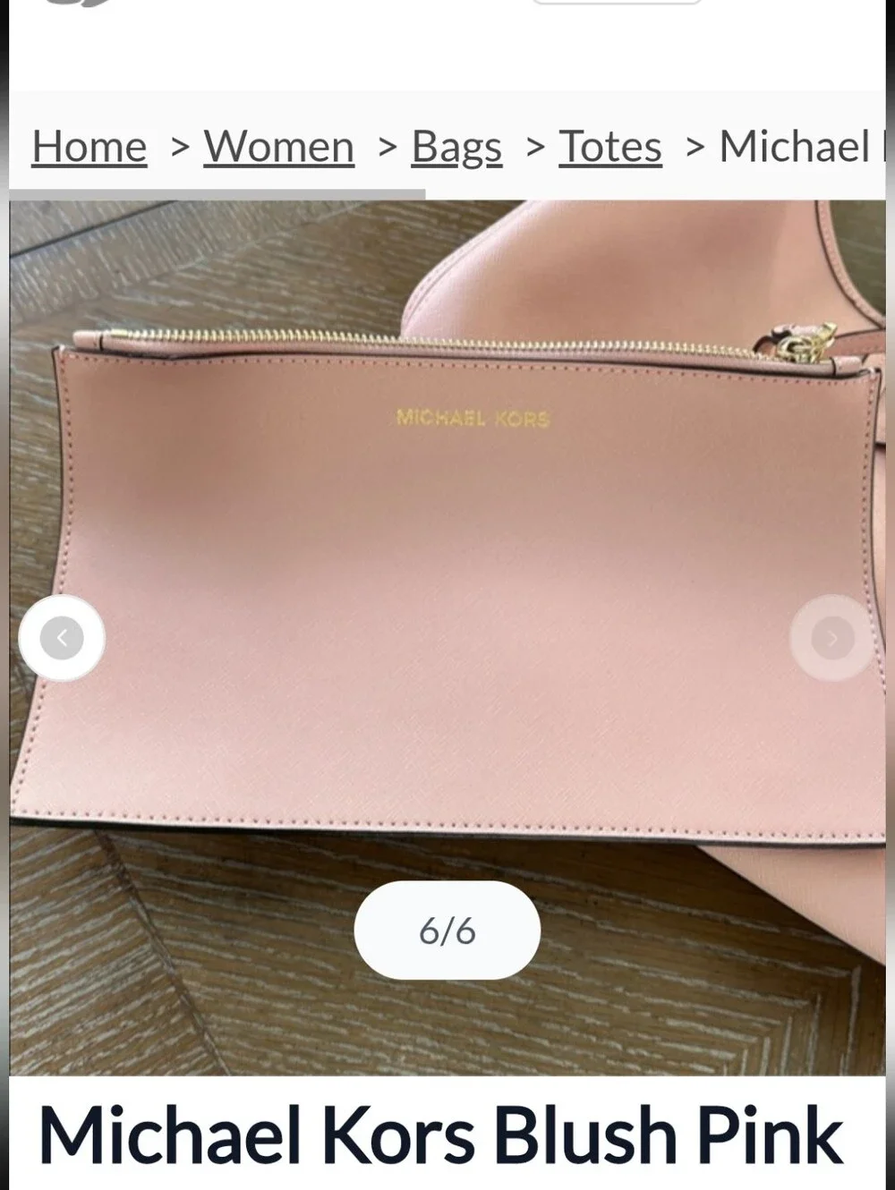 Michael Kors Jet Set Leather Pink Tote with Wristlet, EUC